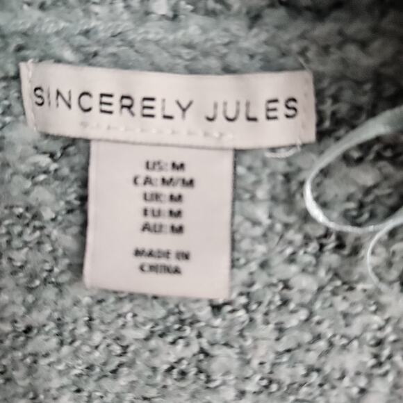 Sincerely Jules Sweater Colorful Boho Chunky Knit Cropped Womens Medium Oversize - Picture 8 of 14